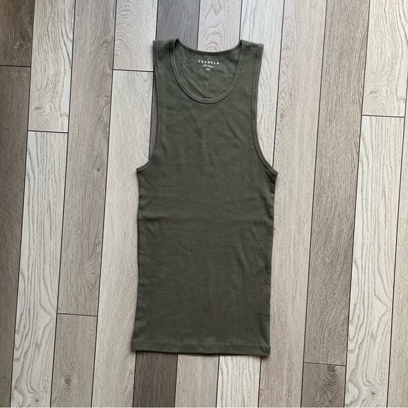 YoungLA Green Tank Top Slim Fit Casual - Picture 1 of 5